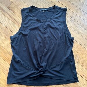 Zobha Black Twist-Front Tank Top